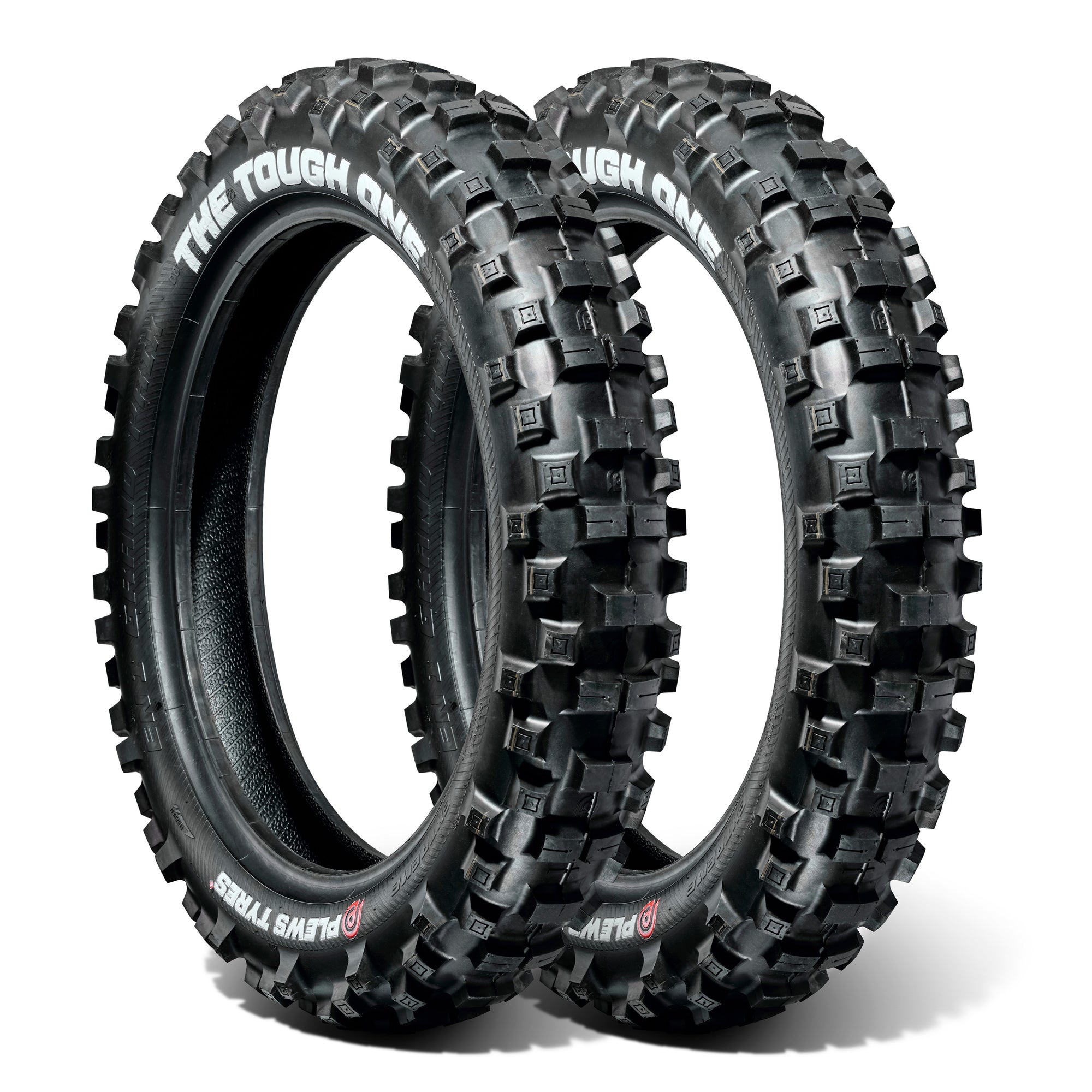 Plews-Reifen | TOUGH ONE Enduro Doppel-Fußrastenanlage | Zwei EN1 THE TOUGH ONE Hinterrad-Enduro-Reifenpaket