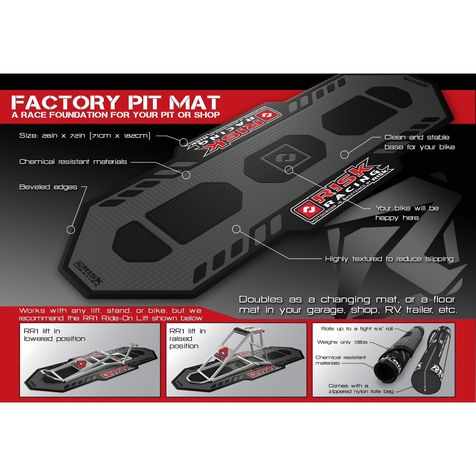 Risk Racing Factory Motocross Pit Mat